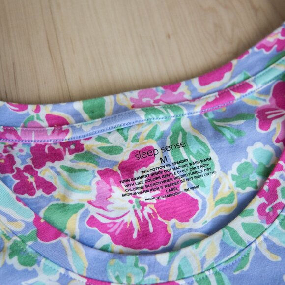 Sleep Sense Floral Pajama Set Size Medium Soft Lounge Set - Picture 3 of 3